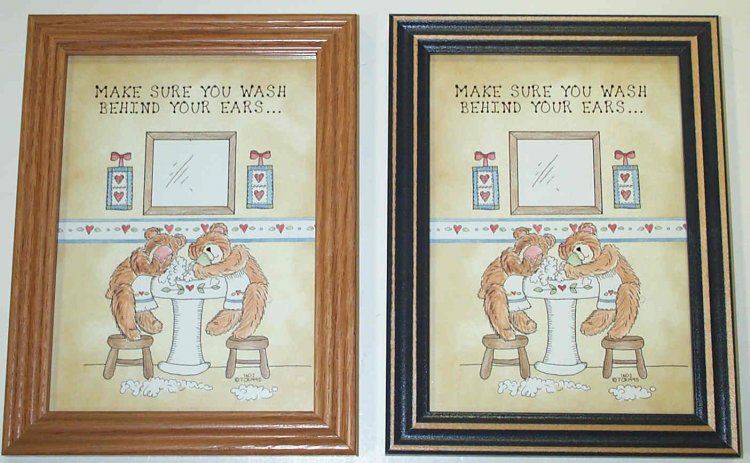 Decorative Framed Art with Bears - Click Image to Close