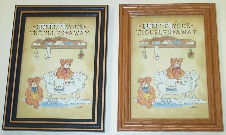 Decorative Framed Art with Bears - Click Image to Close