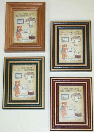 Decorative Framed Art with Bears