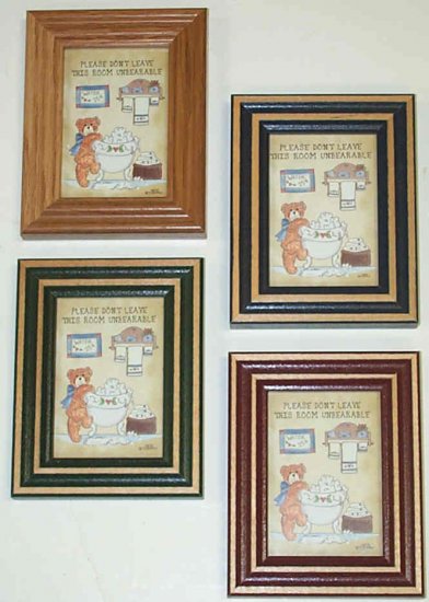 Decorative Framed Art with Bears - Click Image to Close