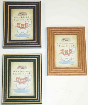 Decorative Framed Art with Bears