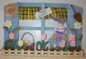 Easter Wood Window Frame