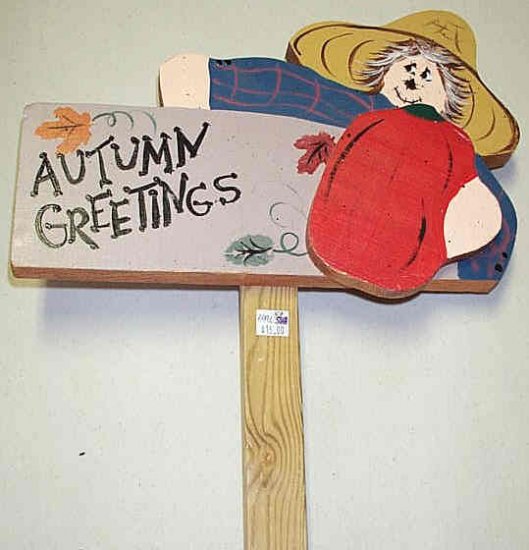 Autumn Greetings Stake - Click Image to Close
