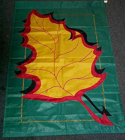 Fall Leaf Flag - Click Image to Close