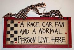 Race Car Fans Plaque