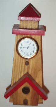 Lighthouse Wood Clock - Click Image to Close