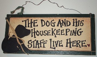 Dog and his Housekeeping Staff - Click Image to Close