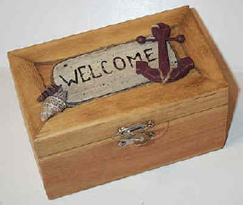 Nautical Wood Box - Click Image to Close