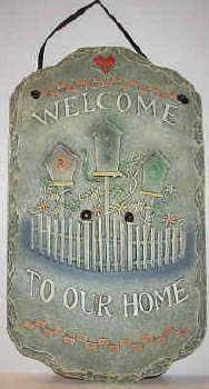 Birdhouse Welcome Plaque