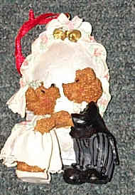 Resin Wedding Bears ornament - Click Image to Close