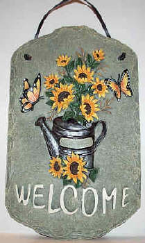 Sunflowers Watering Can Plaque