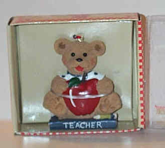 Resin Bear Teacher Ornament - Click Image to Close