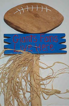 NY Giants Football Yard Stake - Click Image to Close