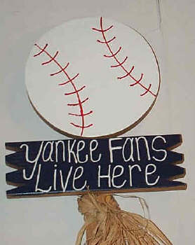 NY Yankee decorative yard stake