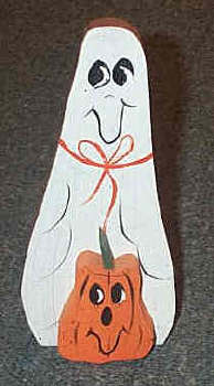 Ghost with pumpkin - Click Image to Close