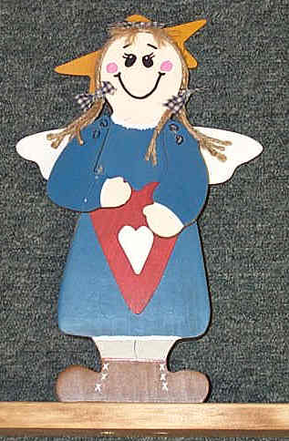 Decorative primitive/country Angel - Click Image to Close