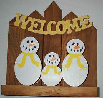 Snowman Family Plaque