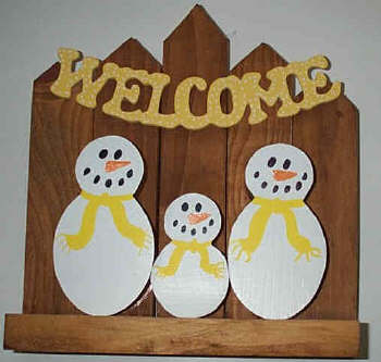 Snowman Family Plaque - Click Image to Close