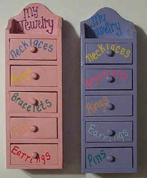 5 Drawer Jewelry box - Click Image to Close