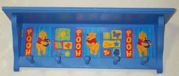 Pooh Coat Rack Shelf - Click Image to Close