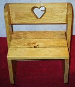 Child Bench with Heart Cutout