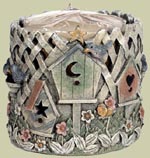 Birdhouse Candle Holder - Click Image to Close