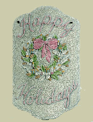 Happy Holidays Wreath Plaque - Click Image to Close