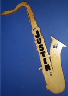 Personalized Saxophone Cutout - Click Image to Close